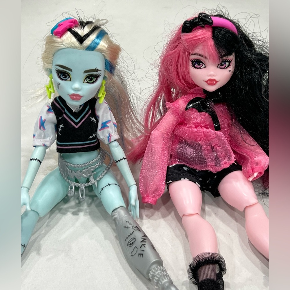 Lot 2 Monster High Frankie Stein & Draculaura Dolls